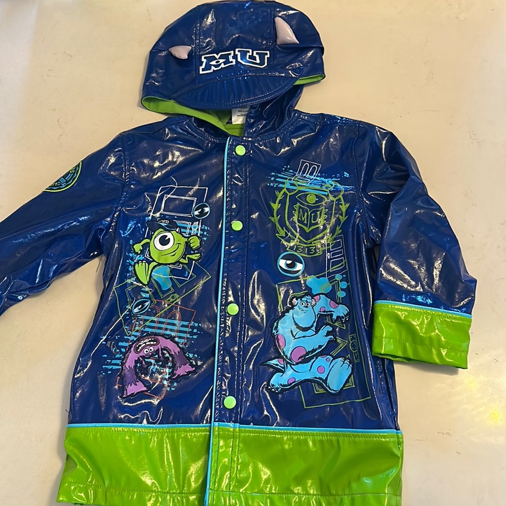 Disney Monster University Kids Rain Coat- Size 4